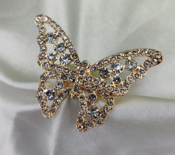 1 Piece Imported Dazzling Butterfly Crystal Ring – Embrace Elegance | Adjustable Ring