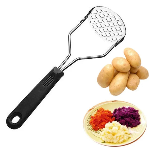 Potato Masher Stainless Steel Manual Kitchen Vegetable Ricer Fruit Banana Egg Crusher Tool