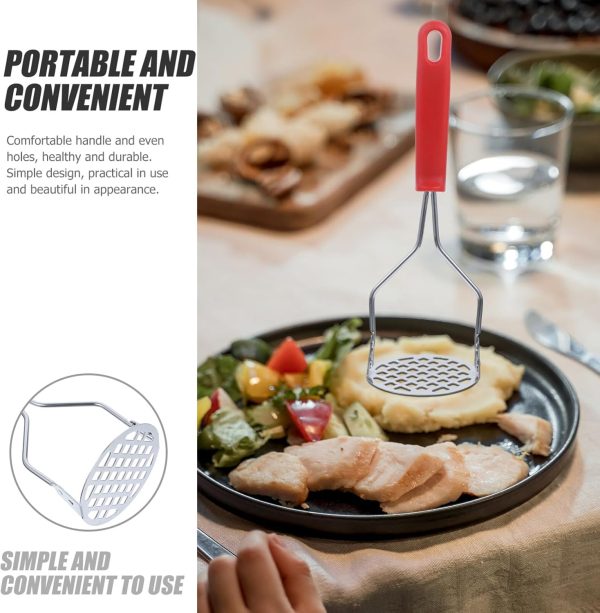 Potato Masher Stainless Steel Manual Kitchen Vegetable Ricer Fruit Banana Egg Crusher Tool
