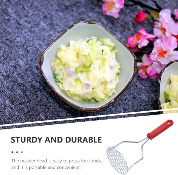 Potato Masher Stainless Steel Manual Kitchen Vegetable Ricer Fruit Banana Egg Crusher Tool