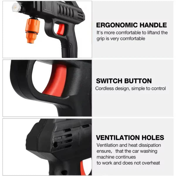 Automatic Cordless Wireless Car Wash Spray Gun High Pressure