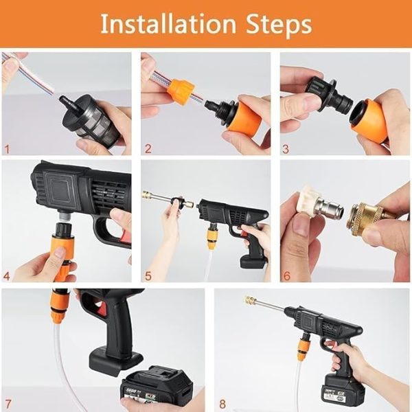 Automatic Cordless Wireless Car Wash Spray Gun High Pressure