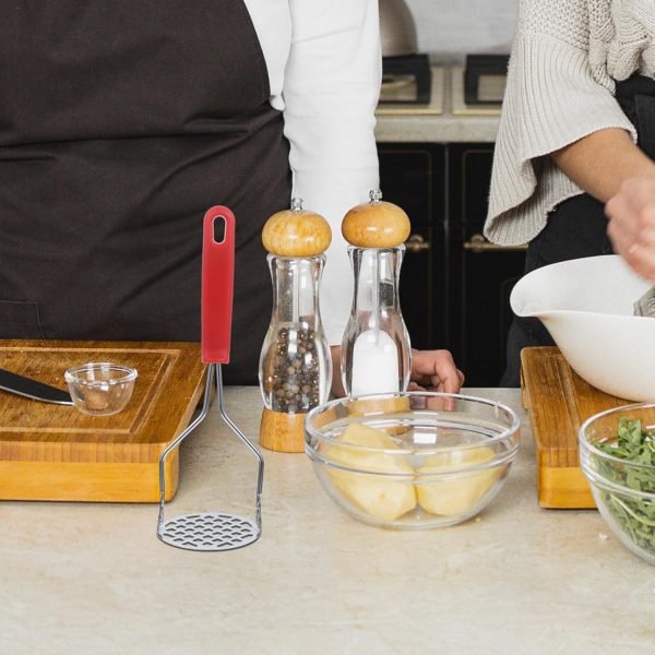 Potato Masher Stainless Steel Manual Kitchen Vegetable Ricer Fruit Banana Egg Crusher Tool